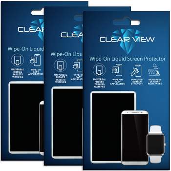 ClearView Liquid Glass Screen Protector for All Smartphones Tablets and Watches - 3 Pack
