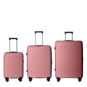 3-Piece Luggage Set(20", 24", 28"), Hardside Suitcases with Four Spinner Wheels and Scratch-Resistant Finish , Blue - 1 of 4