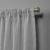 Belfry Rod Pocket Sheer Window Curtain Panels - Nicole Miller - image 2 of 4