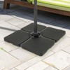 Tangkula 4 Pieces Offset Patio Umbrella Base 220 LBS Large Square Plastic Outdoor Umbrella Stand - 2 of 4