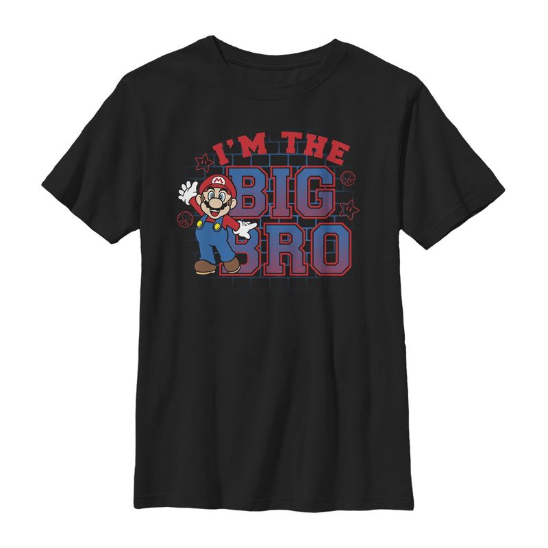 Boy's Nintendo Big Bro Mario T-Shirt, 1 of 5
