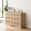 KTMBDW 9 Drawer Dresser for Bedroom, Rattan Modern Closet Dressers Chest of Drawers, Wood Storage Chest for Kids Bedroom, Living Room - 4 of 4