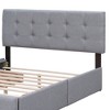 XIYUYEU Queen Size Linen Fabric Bed Wooden Bed Frame with 4 Drawers and Headboard for Bedroom - 4 of 4
