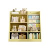 Alilang 35.50 Inch Double-Sided Kids Bookshelf with Open Shelves and Tiered Book Display - Yellow - 3 of 4