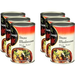 Ka-Me Whole-Peeled Straw Mushrooms - Case of 6 - 15 oz - 1 of 2