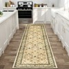 Machine Washable Boho Area Rug - Ultra-Thin Low Pile Carpet, Lightweight Indoor Rug, Non Slip Floral Rug for Living Room, Bedroom, Dining Room - 2 of 4