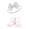 Hudson Baby Infant Girls Headband and Socks Giftset, Basic Pink Floral, One Size - 3 of 4