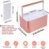 Attop Portable Shower Storage Basket with Handles and Adjustable Dividers for College Dorm, Kitchen, Bathroom Storage Organization Tote, Pink - 3 of 4
