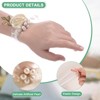 Unique Bargains Wrist Corsage Artificial Flower Elastic Band Fabric Wrist Corsage Bracelet - 2 of 4
