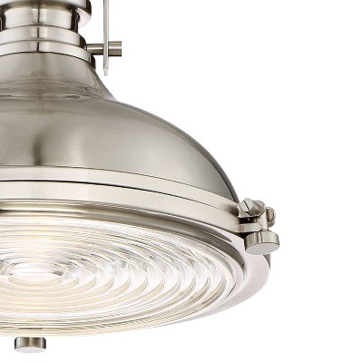 Brushed Nickel Glass Mini Pendant Light