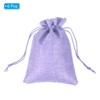 Unique Bargains Cotton Linen Bank Coin Change Bag with Drawstring 6 Pcs - 3 of 4