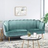 NicBex 3 Seater Sofa Couch with Deep Seat & Armrest Modern Upholstered Velvet Sofa with Metal Legs for Living Room - 2 of 4