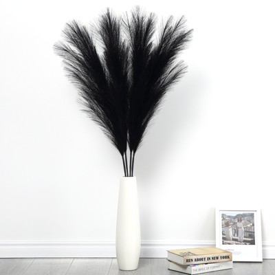 4 PCs Extra Large Faux Pampas Grass Decor, 44 Inch Large Tall Fluffy Artificial Pampas Grass Fake Dried Flowers Decor, Boho Home Decor