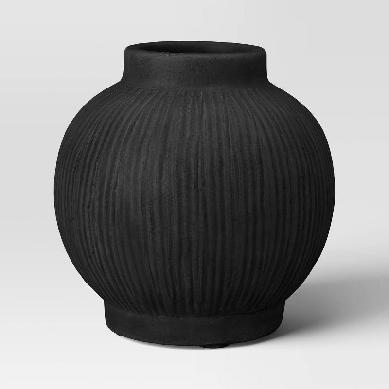 Round Ceramic Vase Black - Threshold&#8482;, 1 of 11