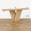 Tribesigns 63-Inch Console Table,  V-Shaped Pedestal, Sofa Table Behind The Couch, Accent Entryway Table for Living Room, Hallway, Entrance,Brown - 2 of 4