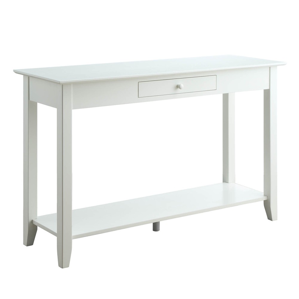 Photos - Coffee Table American Heritage Console Table with Drawer White - Breighton Home