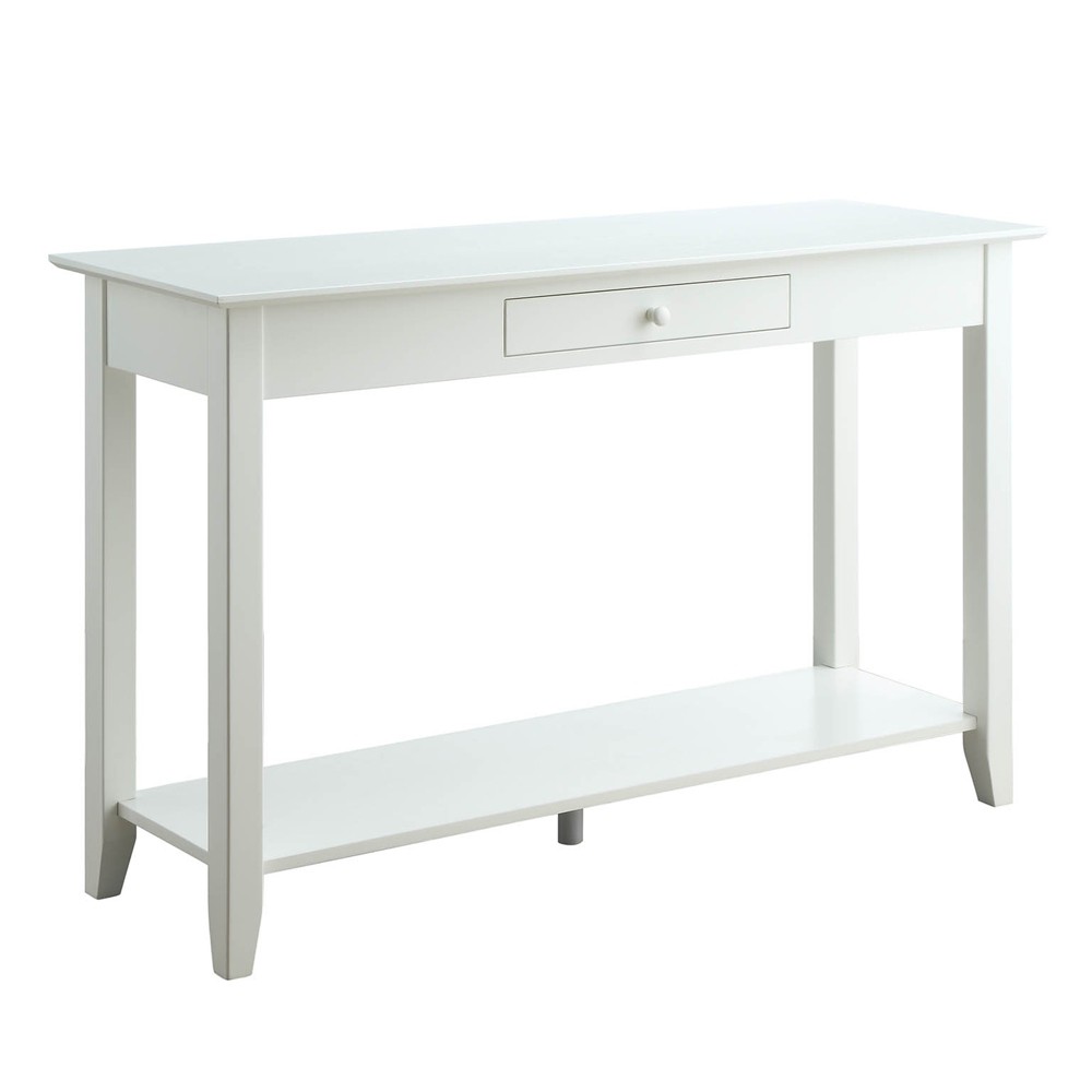 American Heritage Console Table with Drawer White - Breighton Home