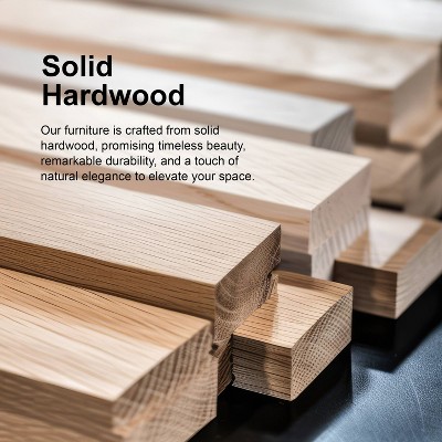 Walnut Full Wood Platform Bed with Headboard and Drawer
