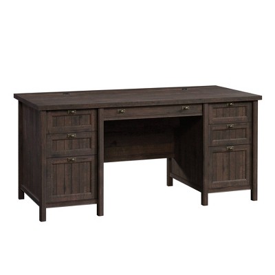 Costa Executive Desk Coffee Oak - Sauder