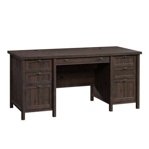 Costa Executive Desk Coffee Oak - Sauder : Target