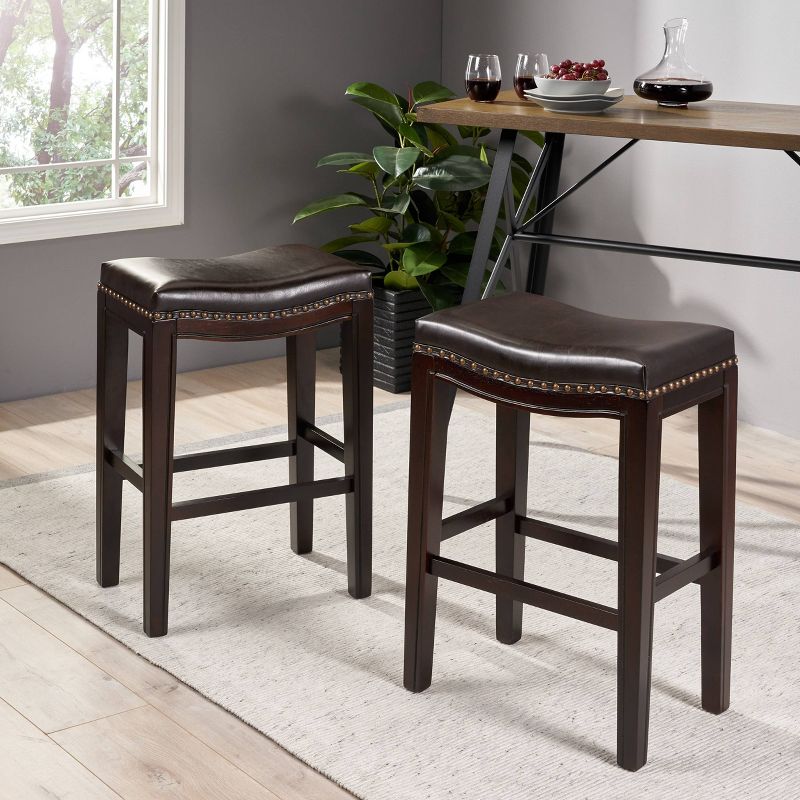 Set of 2 26" Avondale Backless Counter Height Barstools - Christopher Knight Home, 3 of 6