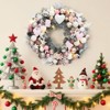 24 Inch Prelit Christmas Wreath for Front Door, Waterproof Artificial Christmas Wreath with 20 Led Lights - 4 of 4