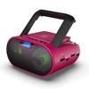 Riptunes  MP3, CD, USB, SD, AM/FM Radio Boombox with Bluetooth, Remote Control Included - Pink - image 2 of 4