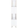 SEI Furniture Beckerman 4 Shelf Bookcase in White and Champagne - 4 of 4