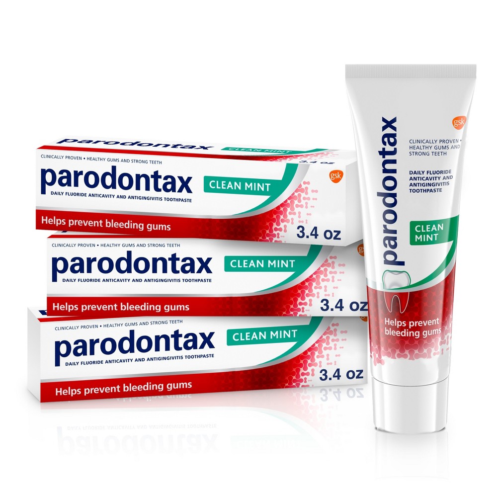 Photos - Toothpaste / Mouthwash Parodontax Clean Daily Fluoride Anticavity and Antigingivitis Toothpaste - Mint - 3.4oz/3pk 