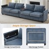 KWPZQEB 133" Modern Sofa Couch, 4-Seater Couch W/Deep Seat and Wide Armrest, Side Pockets, USB Port, Hidden Storage Arms for Living Room, Office - 3 of 4