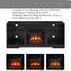 Angel Sar Electric Fireplace TV Stand with LED Lights and Charging Outlets, Black TV Console for TVs Up to 65" - 4 of 4