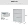 Flavia 3 Drawer Metal Label Frame Filing Cabinet with Secure Locking Mechanism | ARTFUL LIVING DESIGN - 4 of 4