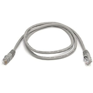 Monoprice Cat5e Ethernet Patch Cable - 3 Feet - Gray | Network Internet Cord - RJ45, Stranded, 350Mhz, UTP, Pure Bare Copper Wire, 24AWG - 1 of 4