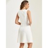 INSPIRE CHIC Women's Work Round Neck Sleeveless Fit and Flare Dresses - 4 of 4