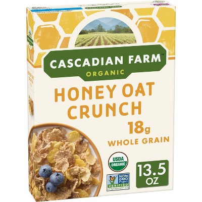 Cascadian Farm Honey Oat Clusters Breakfast Cereal - 13.5oz