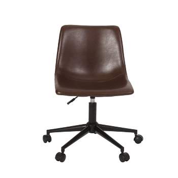 Jarvi Contemporary Upholstered Swivel Office Chair with Rolling Casters - Christopher Knight Home