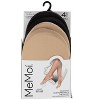 Memoi 4 Pair Women's Fine-Edge Mule Toe Covers with Cotton Cushioning Brown-Tan-Black One Size - 2 of 2