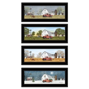 Four Seasons Collection V Framed Wall Art, Modern Home Decor 4 Piece Vignette for Living Room, Bedroom & Farmhouse Wall Decoration by Billy Jacobs - 1 of 3