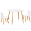 Yinvani White Wooden Kids Desk and Chair Set - 2 of 4