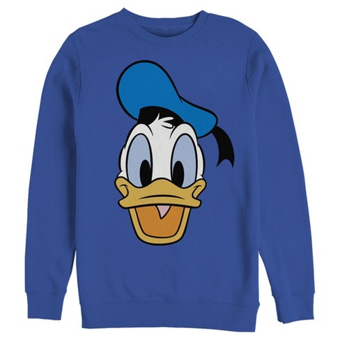 Men s Mickey Friends Large Donald Duck Sweatshirt Royal Blue