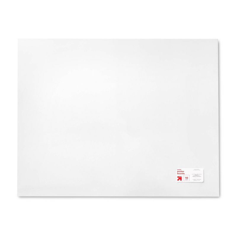 10pk 28&#34; x 22&#34; Poster Board White - up &#38; up&#8482;, 1 of 4