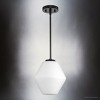 Urban Ambiance Luxury Mid-Century Modern Indoor Pendant,  11-1/2''H x 10"W x 10''D,  Matte Black Finish, UHP4524 - 3 of 4
