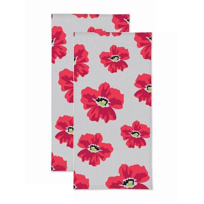 2pk Poppy Print Kitchen Towel - MU Kitchen