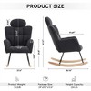 COWLOWN Teddy Fabric Rocking Glider Chair, Armchair with Headrest Pillow for Living Room & Bedroom - 2 of 4