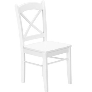 Dining Chair, Set Of 2, Side, Kitchen, Dining Room, White, Wood Legs, Transitional - 1 of 4