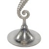 Coastal Aluminum Pedestal Accent Table Silver - Olivia & May - 4 of 4