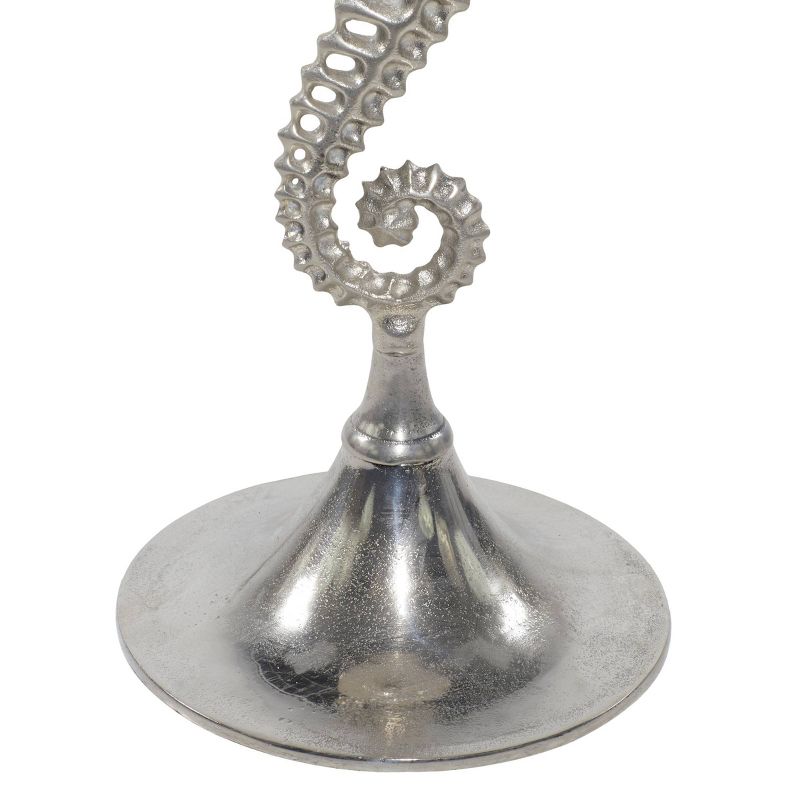 Coastal Aluminum Pedestal Accent Table Silver - Olivia &#38; May, 5 of 7