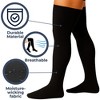 Mojo Men’s 20–30mmHg Graduated Compression Socks, Thigh High, 3-Pack – Medical Support, Circulation, Varicose Veins & Swelling Relief, M2017-3 - 2 of 4