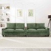 4-Seater Sofa Couch with Hidden Arm Storage, Sofa with USB Ports and Flip-Top Cup Holders, Corduroy Sofa with Plywood Frame-Cuddlewood - 3 of 4