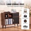 VEVOR Record Player Stand with Power Outlet, Turntable Stand Holds Up to 350 Albums, Record Player Table with Vintage Vinyl Record Storage - 3 of 4